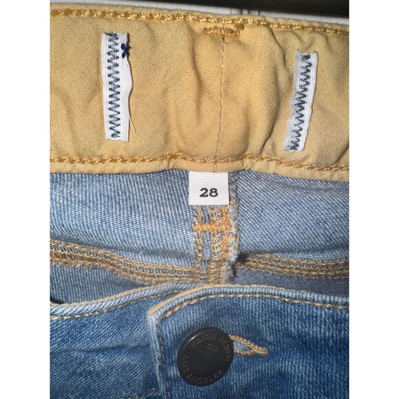 Paige Fiona Womens Flared Boot Cut Raw Hem Jeans 28 Denim Western Hippie Boho - Picture 8 of 10